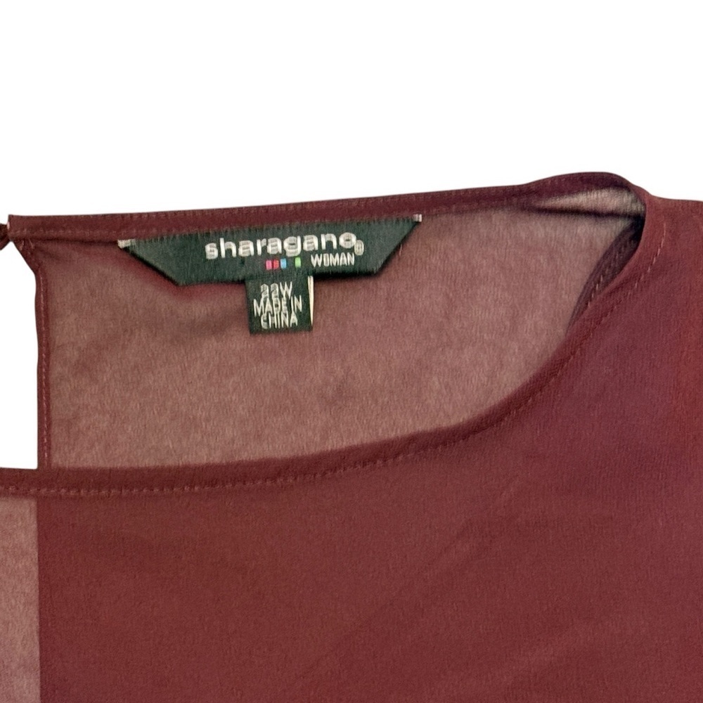 Sharagano Plus Size Gemmiferous Chiffon Dress. Raisin Size 22W #1438 NWT - Picture 10 of 10